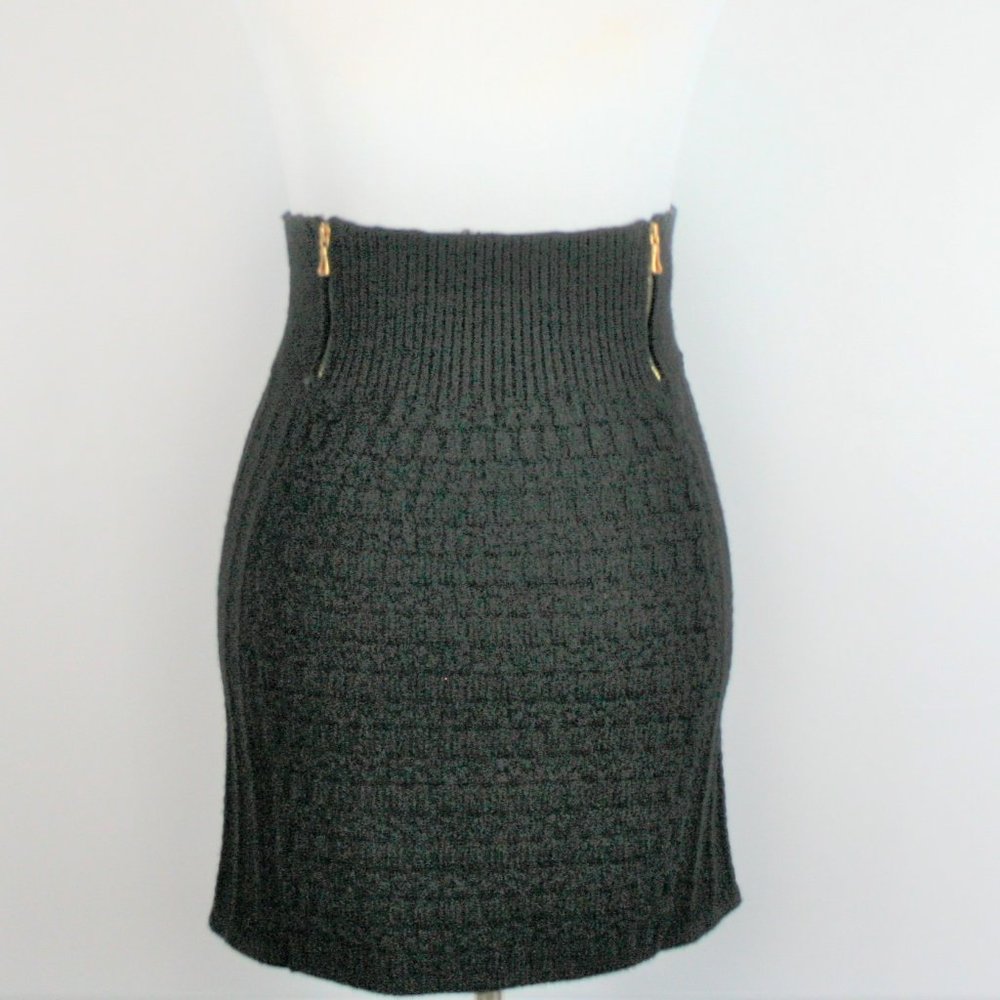 Leifsdottir Wool Blend Knit Two Zipper Mini